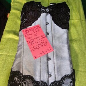 Grey Longline is Lake Cap Sleeve Corset